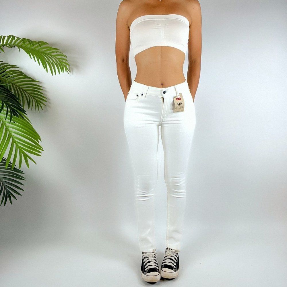 Y2K Style Levi's Coastal Grandma Low Rise White Denim Skinny Jeans /Sz: 12 Girls